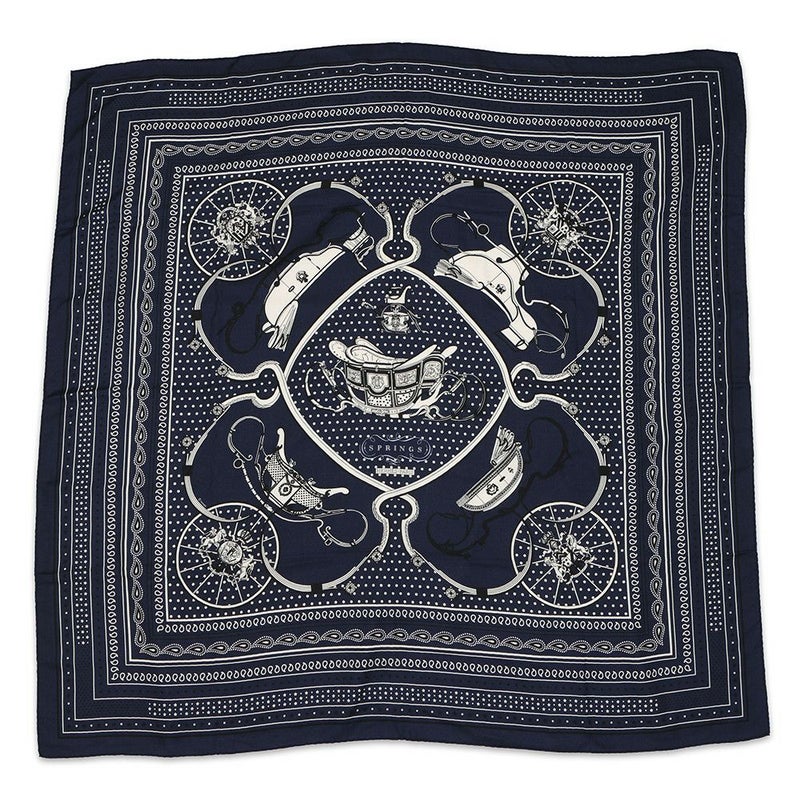 エルメス ストール カレ140 カレジェアン スプリングス バンダナ Springs カシミヤ シルク HERMES 2021秋冬