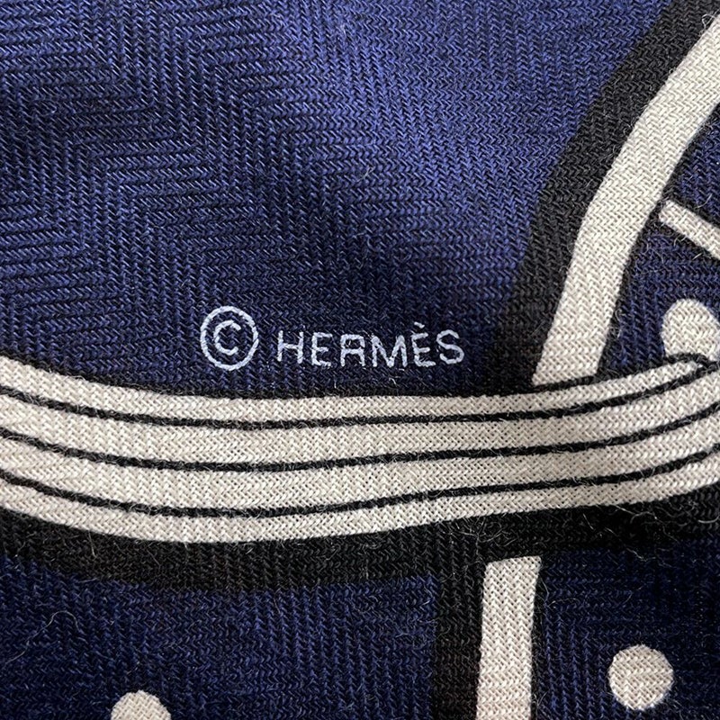 エルメス ストール カレ140 カレジェアン スプリングス バンダナ Springs カシミヤ シルク HERMES 2021秋冬