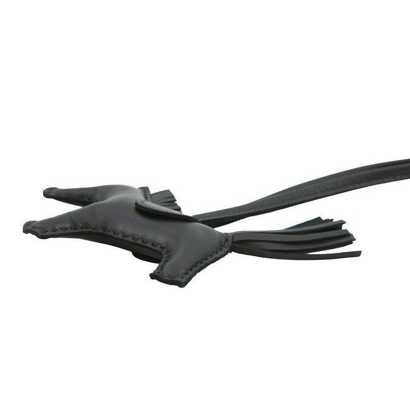 エルメス バッグチャーム ロデオ PM ブラック ラムスキン U刻印 黒