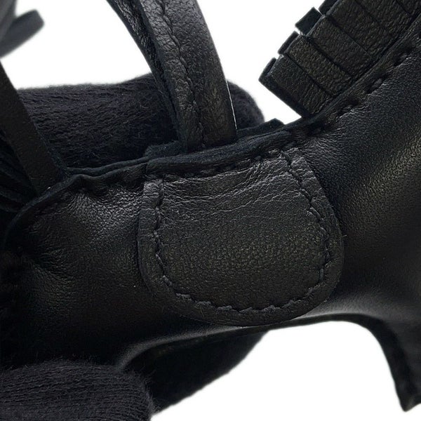 エルメス バッグチャーム ロデオ PM ブラック ラムスキン U刻印 黒