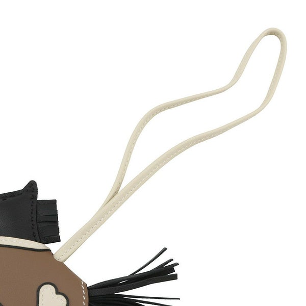 エルメス バッグチャーム ロデオPM ロベオクール ブラック/エトゥープ/クレ ラムスキン K刻印 HERMES チャーム