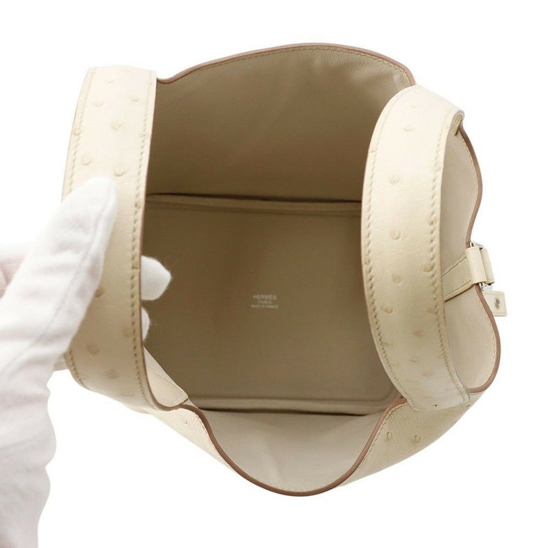 エルメス ハンドバッグ ピコタンロックPM パーシュマン/シルバー金具 オーストリッチ B刻印