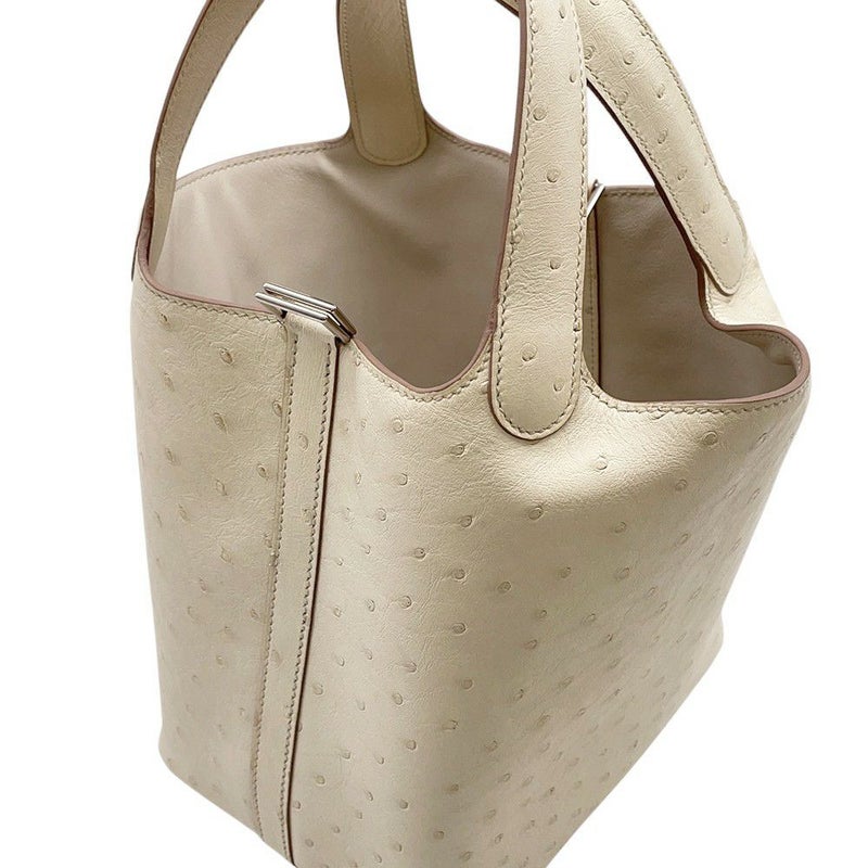 エルメス ハンドバッグ ピコタンロックPM パーシュマン/シルバー金具 オーストリッチ B刻印