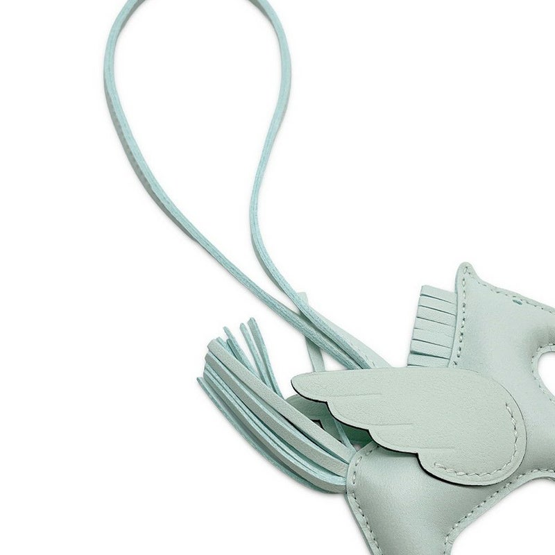 エルメス バッグチャーム ロデオPM ペガサス ヴェールペパーミント ラムスキン W刻印