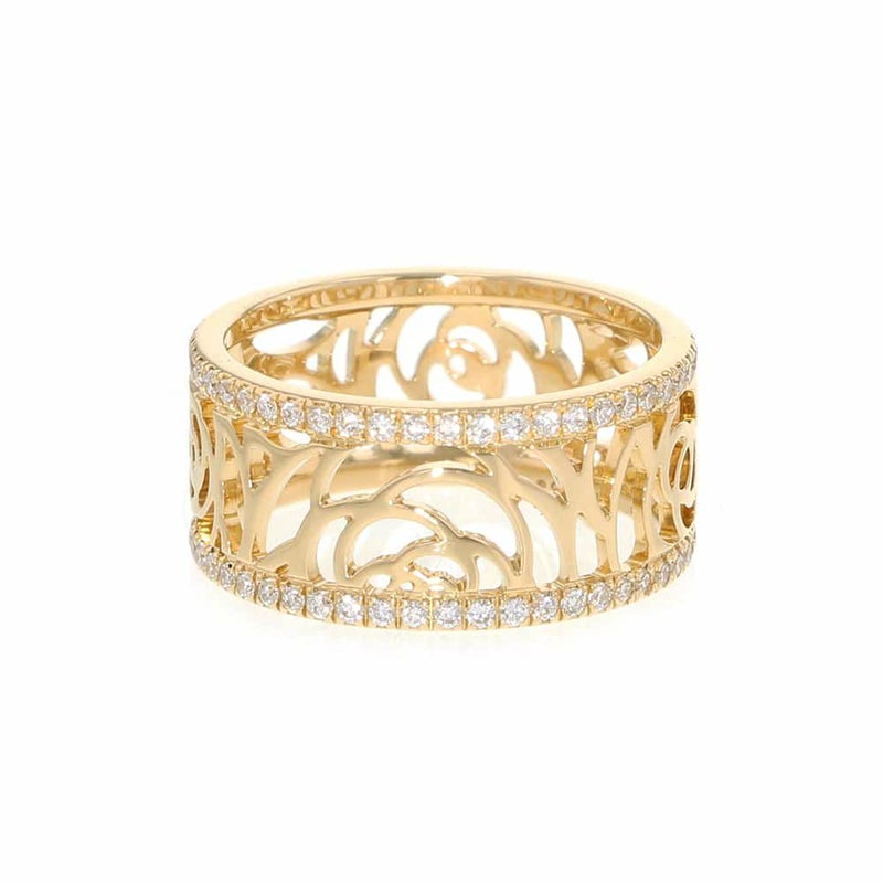 シャネル リング カメリア ミディアム ダイヤモンド K18YGイエローゴールド リングサイズ52 J3400 CHANEL 指輪 ジュエリー