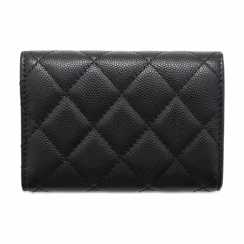 シャネル 三つ折り財布 マトラッセ ココマーク クラシック スモール フラップ ウォレット AP0230 CHANEL 財布 黒
