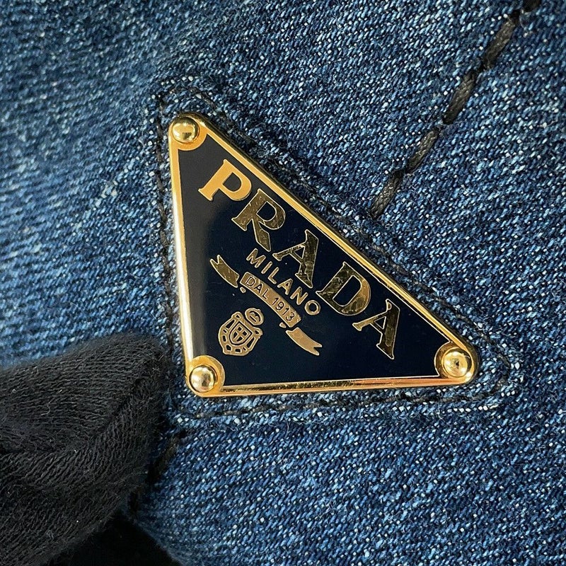プラダ トートバッグ カナパ CANAPA ミディアム デニム 1BG642 PRADA 2way