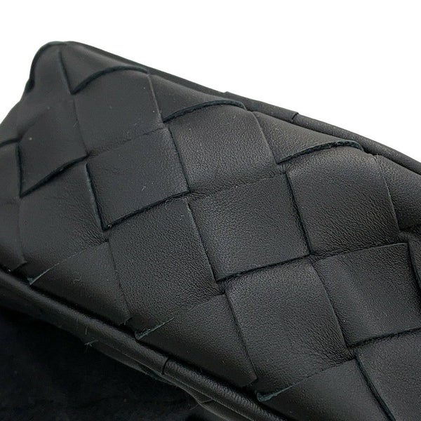 ボッテガヴェネタ ショルダーバッグ イントレチャート カセット ミニクロスボディバッグ 743214 BOTTEGA VENETA 黒