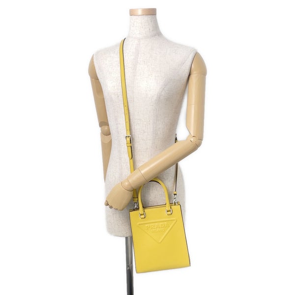 プラダ ハンドバッグ トライアングルロゴ レザー 1BA333 PRADA 2way