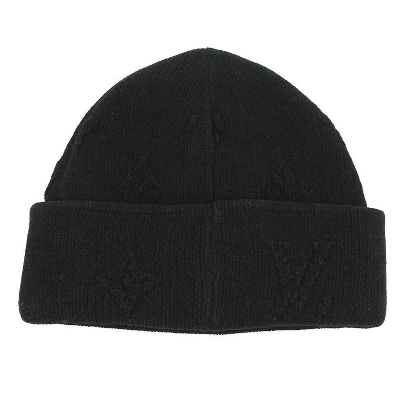 ルイヴィトン ニット帽 ビーニー・LV クラッシュ モノグラム コットン サイズS M96194 ヴィトン 帽子 ブラック 黒