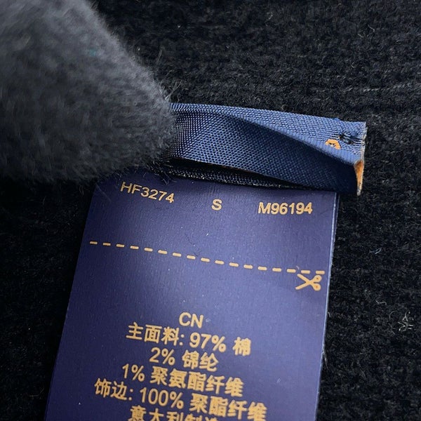 ルイヴィトン ニット帽 ビーニー・LV クラッシュ モノグラム コットン サイズS M96194 ヴィトン 帽子 ブラック 黒