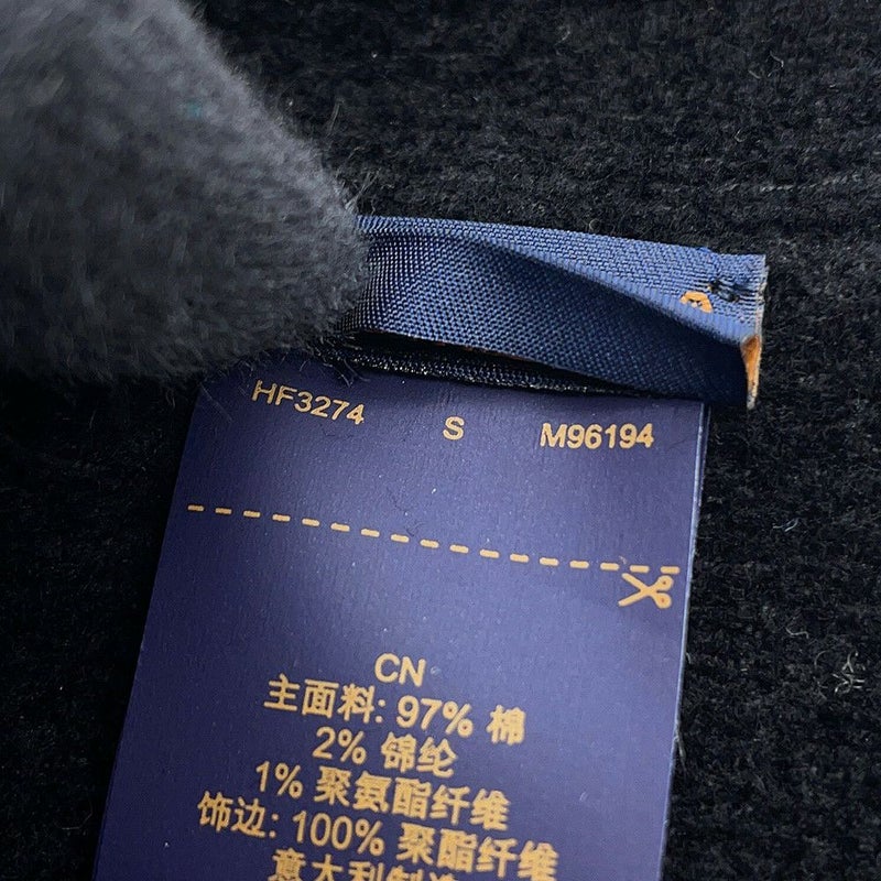 ルイヴィトン ニット帽 ビーニー・LV クラッシュ モノグラム コットン サイズS M96194 ヴィトン 帽子 ブラック 黒