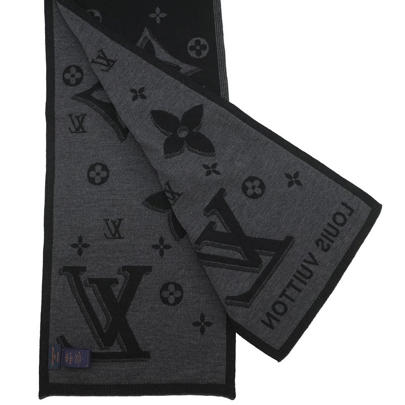 ルイヴィトン マフラー LV ギャラクシー ウール M93299 LOUIS VUITTON ブラック 黒
