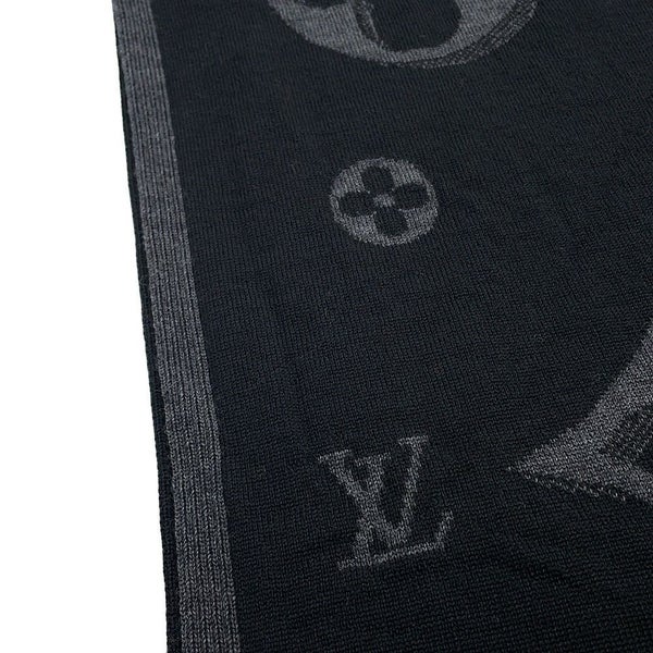 ルイヴィトン マフラー LV ギャラクシー ウール M93299 LOUIS VUITTON ブラック 黒