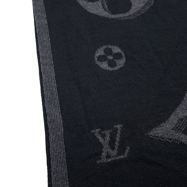 ルイヴィトン マフラー LV ギャラクシー ウール M93299 LOUIS VUITTON ブラック 黒