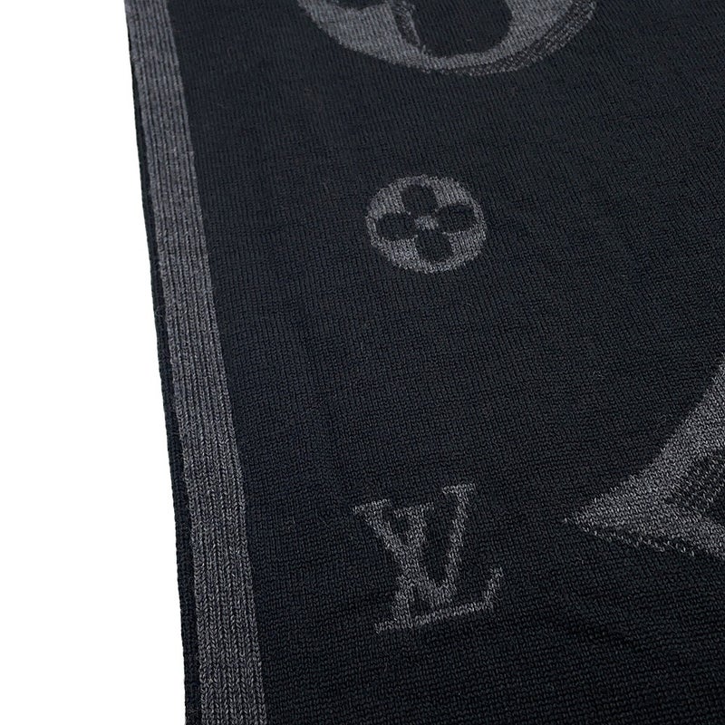 ルイヴィトン マフラー LV ギャラクシー ウール M93299 LOUIS VUITTON ブラック 黒