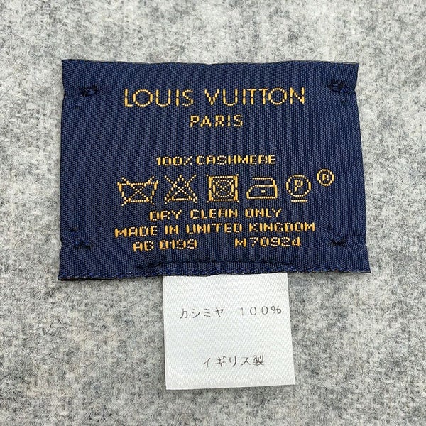ルイヴィトン マフラー LV スプリット カシミヤ M70924 LOUIS VUITTON モノグラム ブラック 黒
