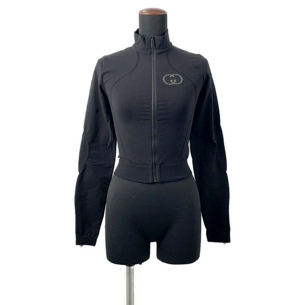 グッチ  ジャケット シームレス ジャージージップ レディースサイズS 716747 アパレル トップス 黒