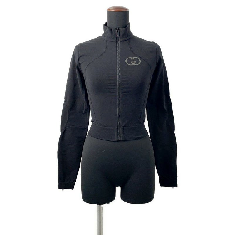 グッチ  ジャケット シームレス ジャージージップ レディースサイズS 716747 アパレル トップス 黒
