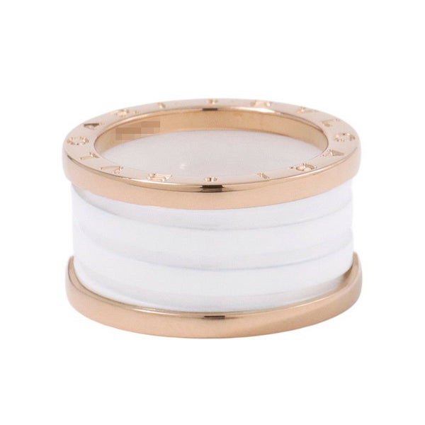 ブルガリ リング B-ZERO1 ビーゼロワン 4バンド K18PGピンクゴールド/ホワイトセラミック リングサイズ54 BVLGARI 指輪