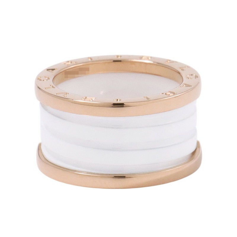 ブルガリ リング B-ZERO1 ビーゼロワン 4バンド K18PGピンクゴールド/ホワイトセラミック リングサイズ54 BVLGARI 指輪