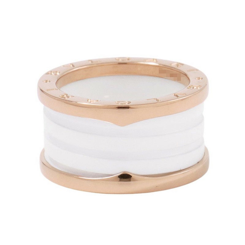 ブルガリ リング B-ZERO1 ビーゼロワン 4バンド K18PGピンクゴールド/ホワイトセラミック リングサイズ54 BVLGARI 指輪