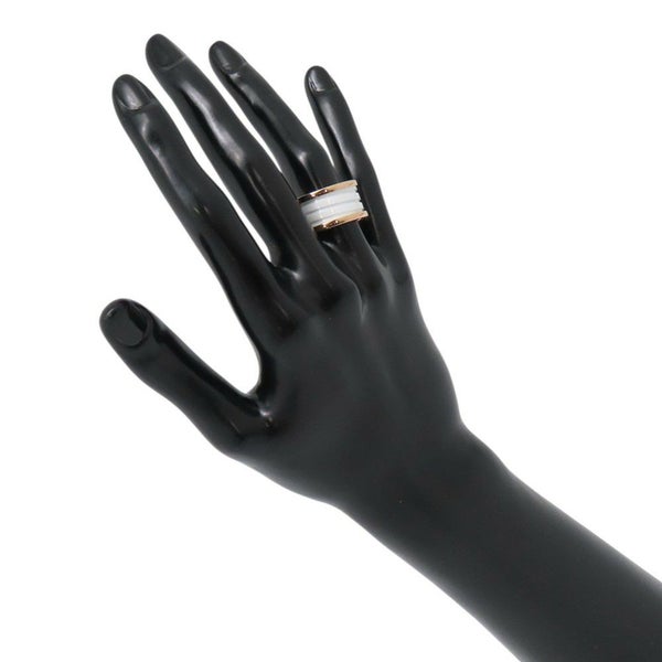 ブルガリ リング B-ZERO1 ビーゼロワン 4バンド K18PGピンクゴールド/ホワイトセラミック リングサイズ54 BVLGARI 指輪