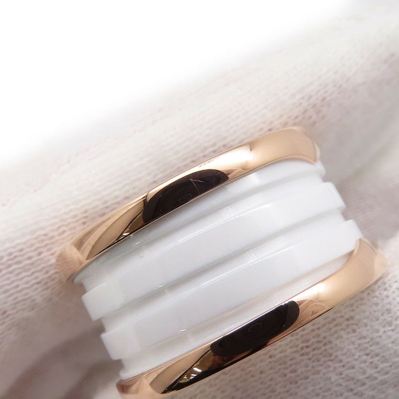 ブルガリ リング B-ZERO1 ビーゼロワン 4バンド K18PGピンクゴールド/ホワイトセラミック リングサイズ54 BVLGARI 指輪