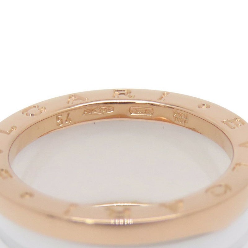 ブルガリ リング B-ZERO1 ビーゼロワン 4バンド K18PGピンクゴールド/ホワイトセラミック リングサイズ54 BVLGARI 指輪