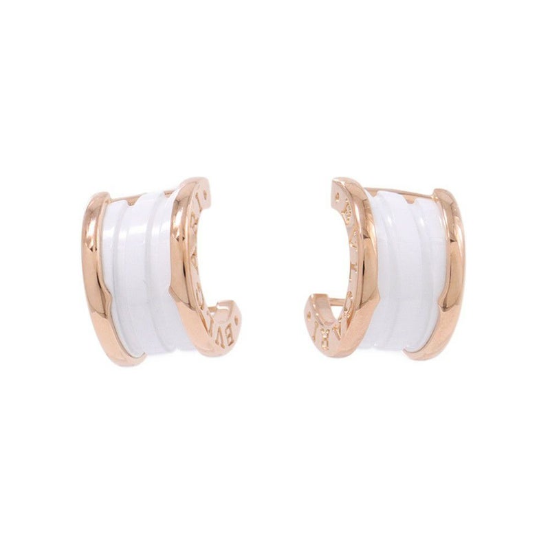 ブルガリ ピアス ビーゼロワン B-zero1 ピアス K18PGピンクゴールド/ホワイトセラミック 346464 BVLGARI
