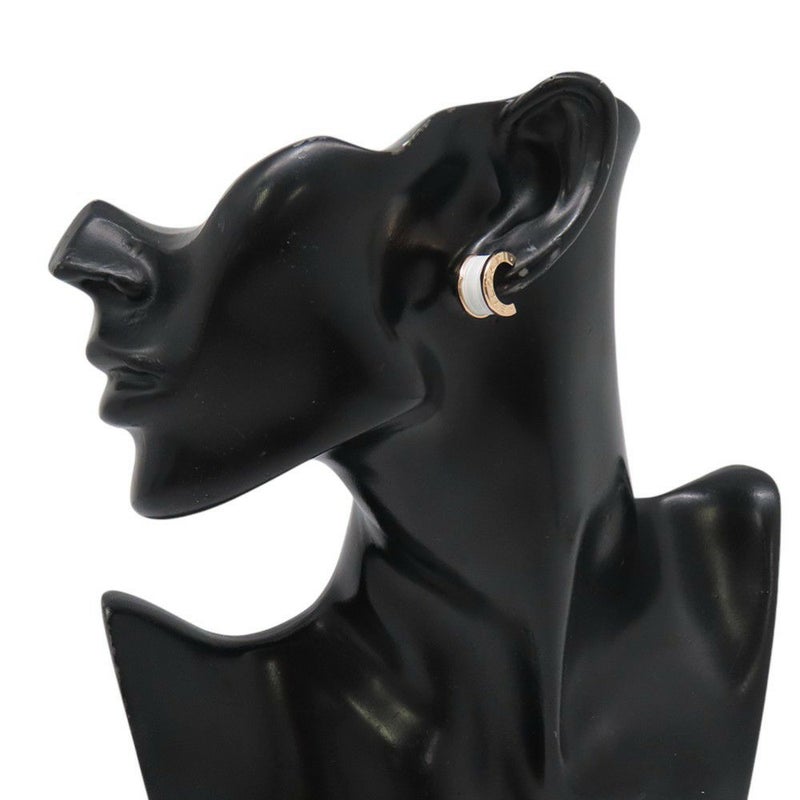 ブルガリ ピアス ビーゼロワン B-zero1 ピアス K18PGピンクゴールド/ホワイトセラミック 346464 BVLGARI