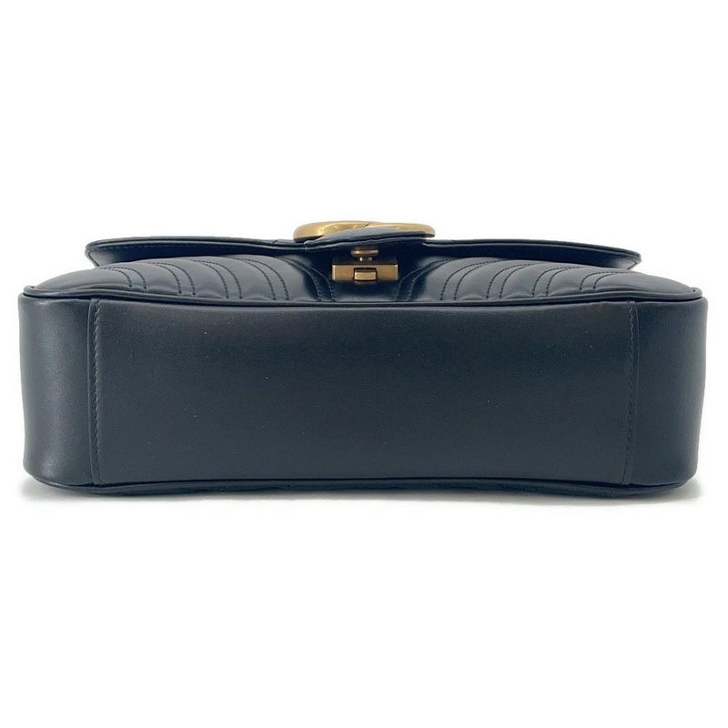 グッチ チェーンショルダーバッグ GGマーモント キルティング レザー 443497 GUCCI バッグ 黒