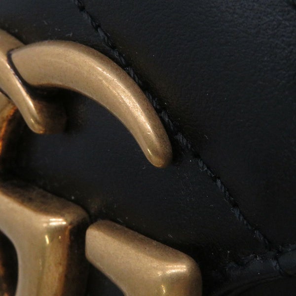 グッチ チェーンショルダーバッグ GGマーモント キルティング レザー 443497 GUCCI バッグ 黒