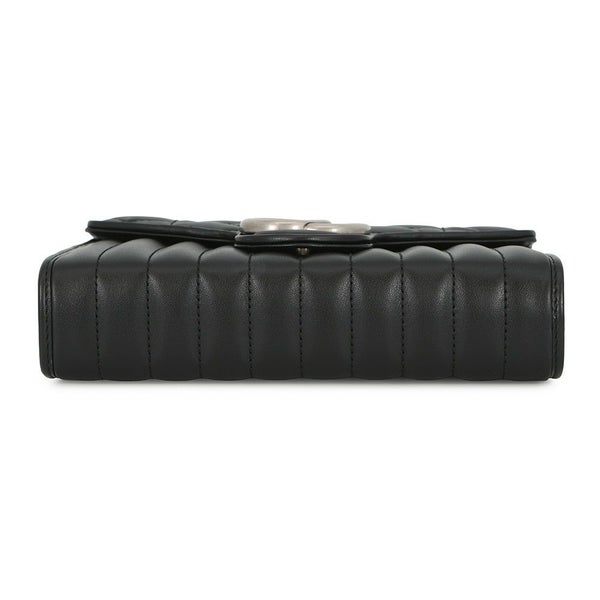 グッチ チェーンウォレット GGマーモント レザー 474575 GUCCI 財布 ダブルG 黒