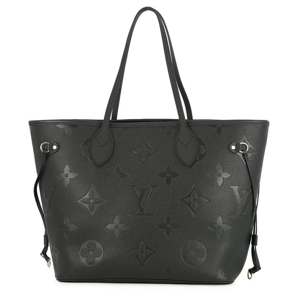0*2様 Louis Vuitton ブラック トートバッグ ルイヴィトン トートバッグ モノグラム・アンプラント ネヴァーフル MM