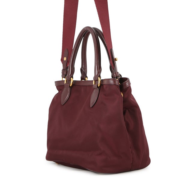 プラダ ハンドバッグ TESSUTO SOFT ナイロン レザー 1BA172 PRADA 2way