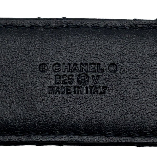 シャネル ベルト ココマーク ロゴ レザー B25 V サイズ70 CHANEL 黒
