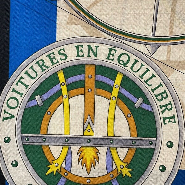 エルメス ストール カレ140 カレジェアン 精巧な馬車 VOITURES EN EQUILIBRE HERMES 2023年秋冬 ソルド品