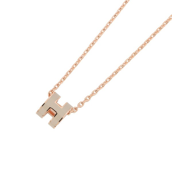 エルメス ネックレス ミニ・ポップアッシュ マロングラセ/ピンクゴールド金具 HERMES アクセサリー ポップH