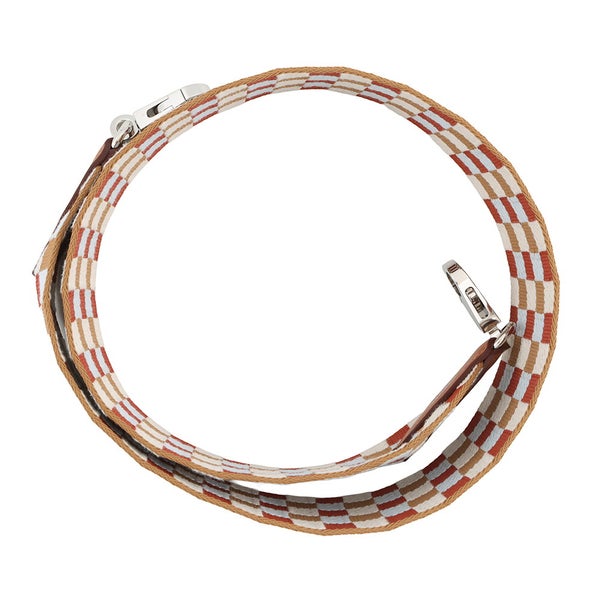 エルメス バンドリエール サングル マキシ・カドリーユ チャイ/ナタ/ブループリュム/ゴールド/シルバー金具 キャンバス/スイフト U刻印