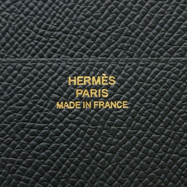 エルメス 三つ折り財布 ベアン コンビネ ヴェールフォンセ/ゴールド金具 エプソン K刻印 財布