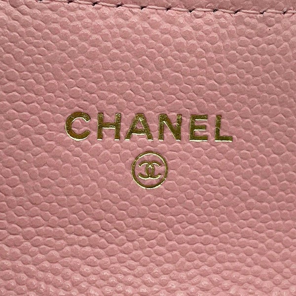 シャネル ミニチェーンウォレット カードケース マトラッセ キャビアスキン AP0238 CHANEL 財布