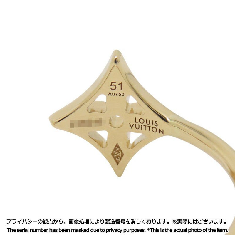 ルイヴィトン リング バーグ モノグラム イディール ダイヤモンド 3P 計約0.10ct K18PG/K18YG/K18WG サイズ51 Q9F15E 指輪