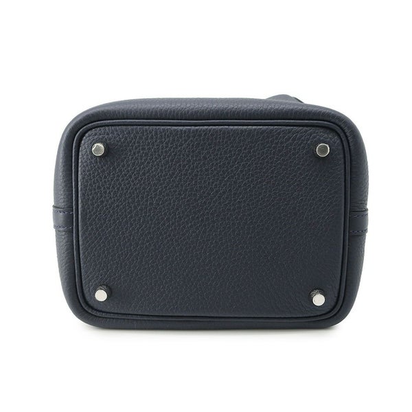 エルメス ハンドバッグ ピコタンロックPM ブルーニュイ/シルバー金具 トリヨンクレマンス K刻印