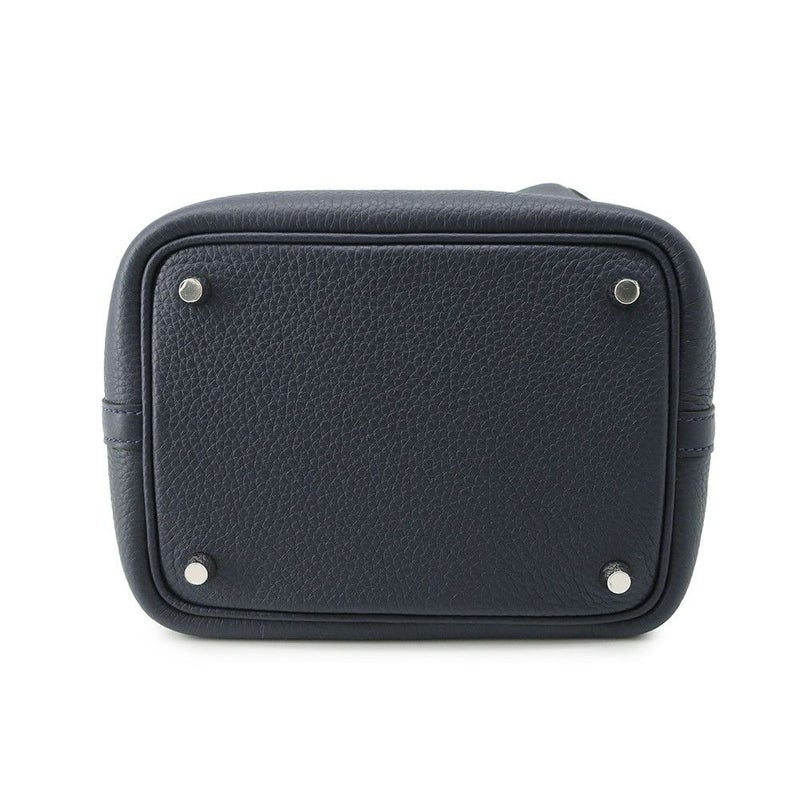 エルメス ハンドバッグ ピコタンロックPM ブルーニュイ/シルバー金具 トリヨンクレマンス K刻印