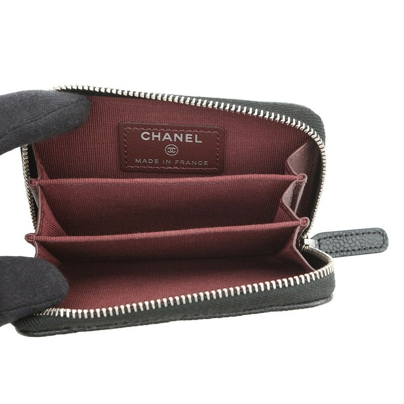 シャネル コインケース マトラッセ ココマーク キャビアスキン AP0216 CHANEL 財布 黒