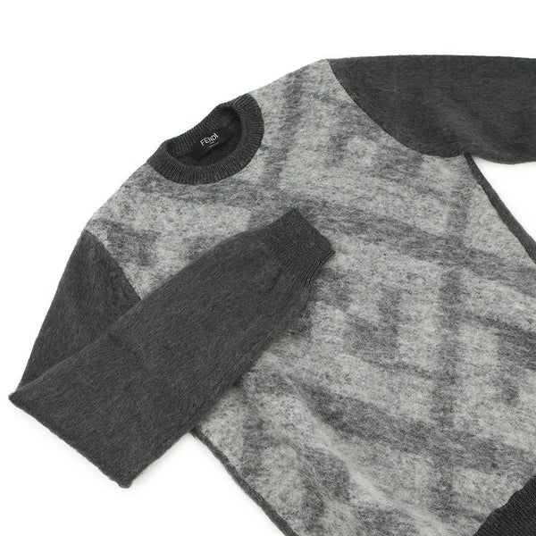 フェンディ ニット ズッカ クルーネック セーター ウール メンズサイズ46 FZX091 FENDI トップス