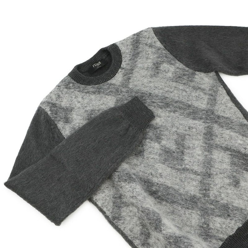 フェンディ ニット ズッカ クルーネック セーター ウール メンズサイズ46 FZX091 FENDI トップス