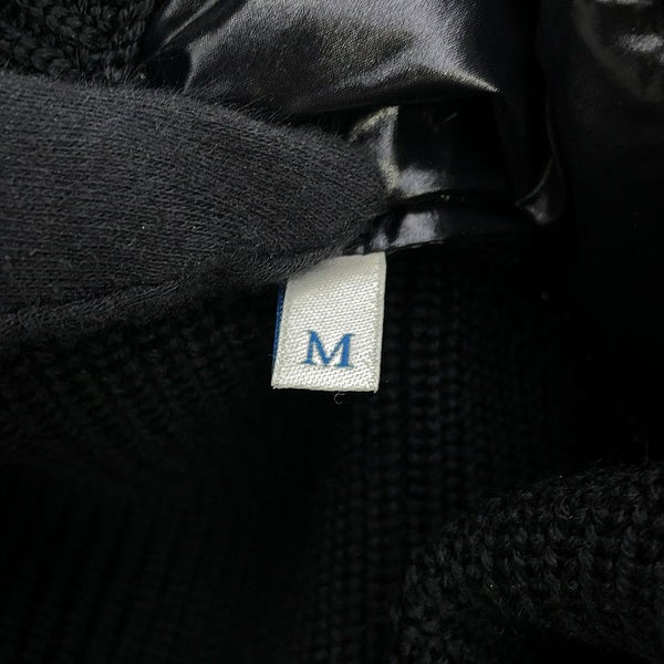 モンクレール ダウンジャケット トリコロール ニット切り替え メンズサイズM E20919416600 MONCLER 黒