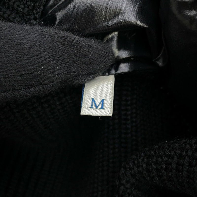 モンクレール ダウンジャケット トリコロール ニット切り替え メンズサイズM E20919416600 MONCLER 黒